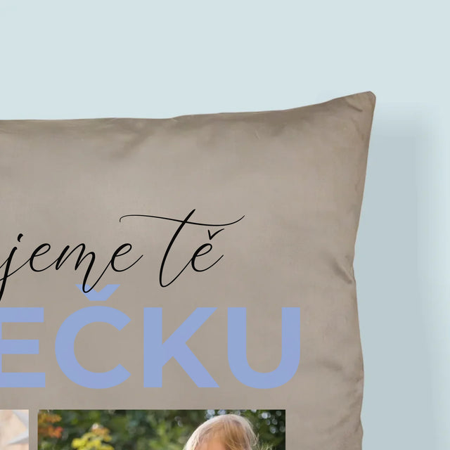 Fotokoláž: Milujeme Tě, Dědečku - Polštář
