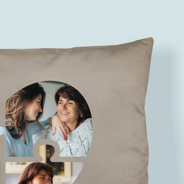 Fotokoláž: Puzzle Srdce Pro Mámu - Polštář