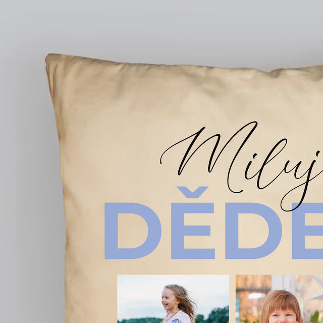 Fotokoláž: Milujeme Tě, Dědečku - Polštář