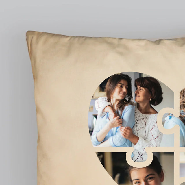 Fotokoláž: Puzzle Srdce Pro Mámu - Polštář