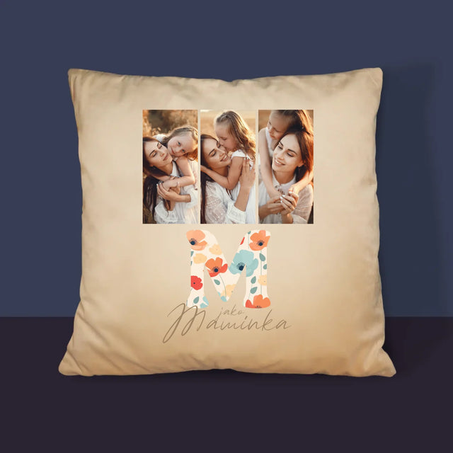 Fotokoláž: M Jako Maminka - Polštář