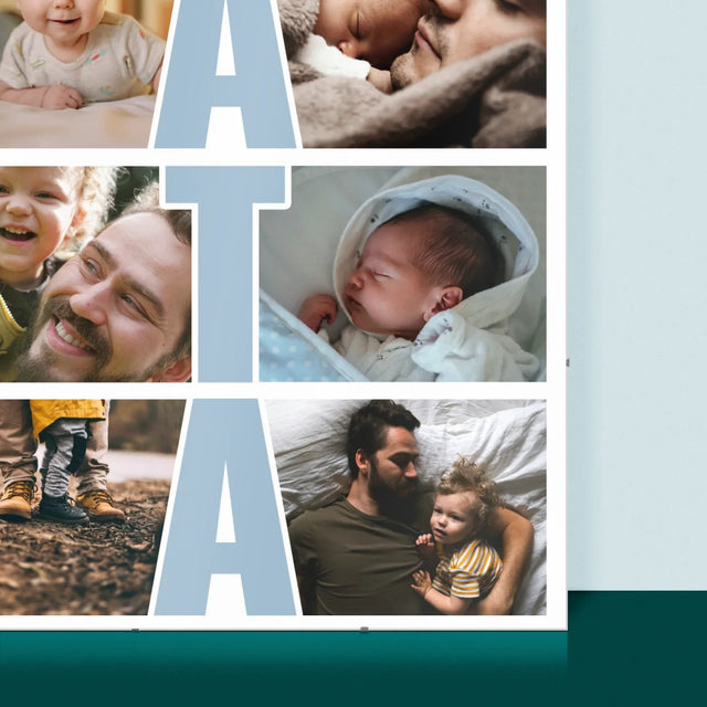 Fotokoláž: Nápis Táta - Plakát