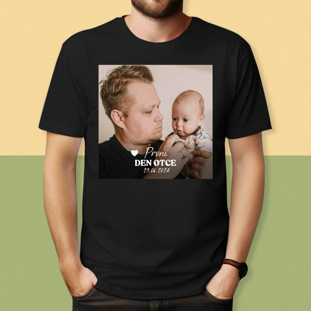 Fotka A Textem: První Den Otce - Pánské Tričko