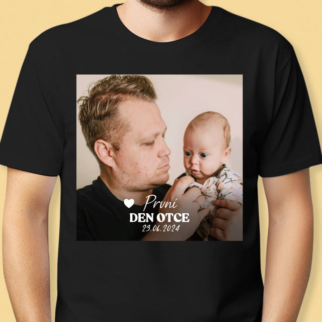Fotka A Textem: První Den Otce - Pánské Tričko