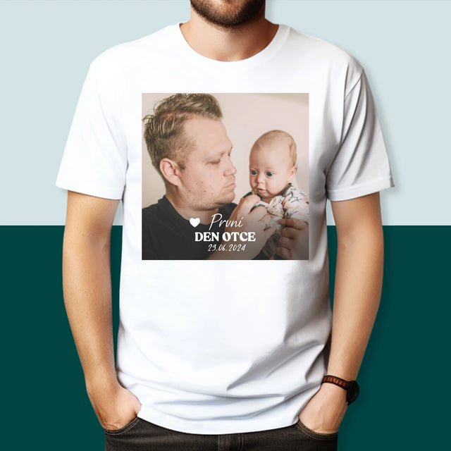 Fotka A Textem: První Den Otce - Pánské Tričko