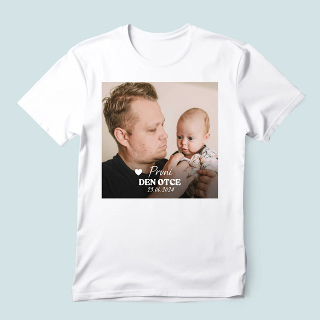 Fotka A Textem: První Den Otce - Pánské Tričko
