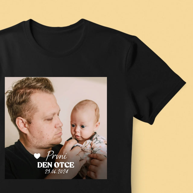 Fotka A Textem: První Den Otce - Pánské Tričko
