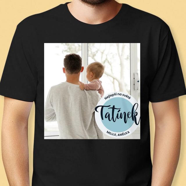 Fotka A Textem: Nejlepší Tatínek Na Světě - Pánské Tričko