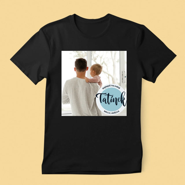 Fotka A Textem: Nejlepší Tatínek Na Světě - Pánské Tričko