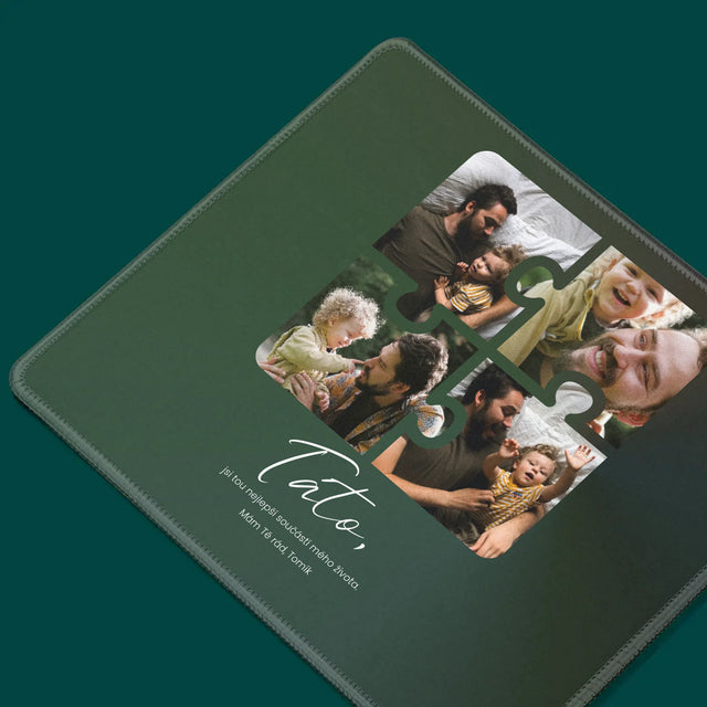 Fotokoláž: Puzzle Fotky Pro Tátu - Podložka Pod Myš