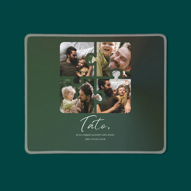Fotokoláž: Puzzle Fotky Pro Tátu - Podložka Pod Myš