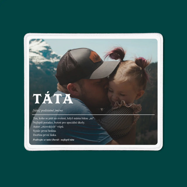 Fotka A Textem: Táta Definice - Podložka Pod Myš