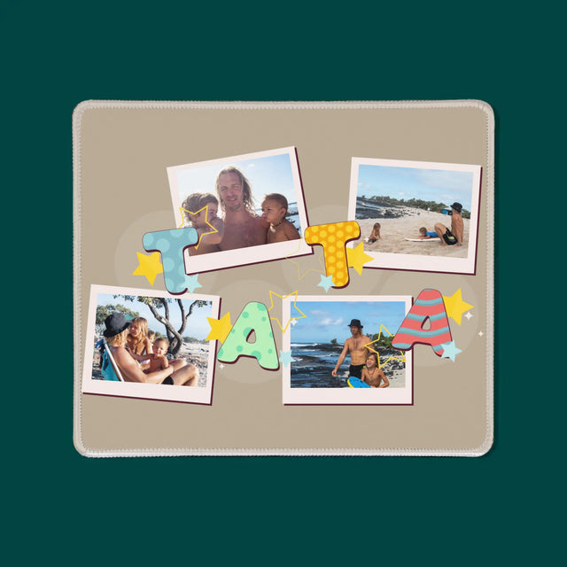 Fotokoláž: Písmenka Táta - Podložka Pod Myš