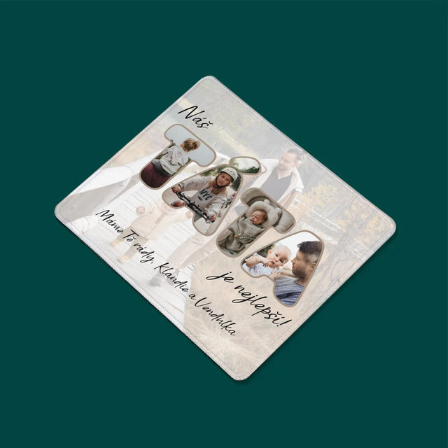 Slovo Z Fotek: Náš Táta Je Nejlepší - Podložka Pod Myš