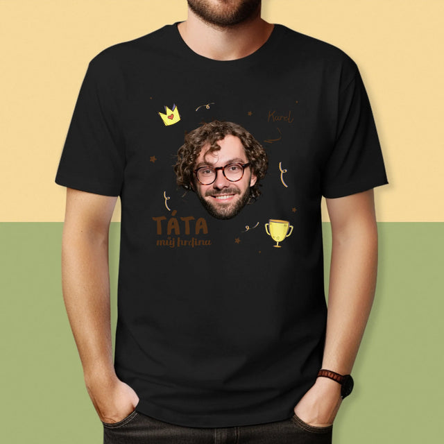 Fotka A Textem: Hrdina Táta - Pánské Tričko