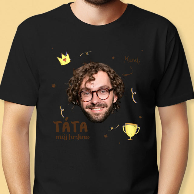 Fotka A Textem: Hrdina Táta - Pánské Tričko