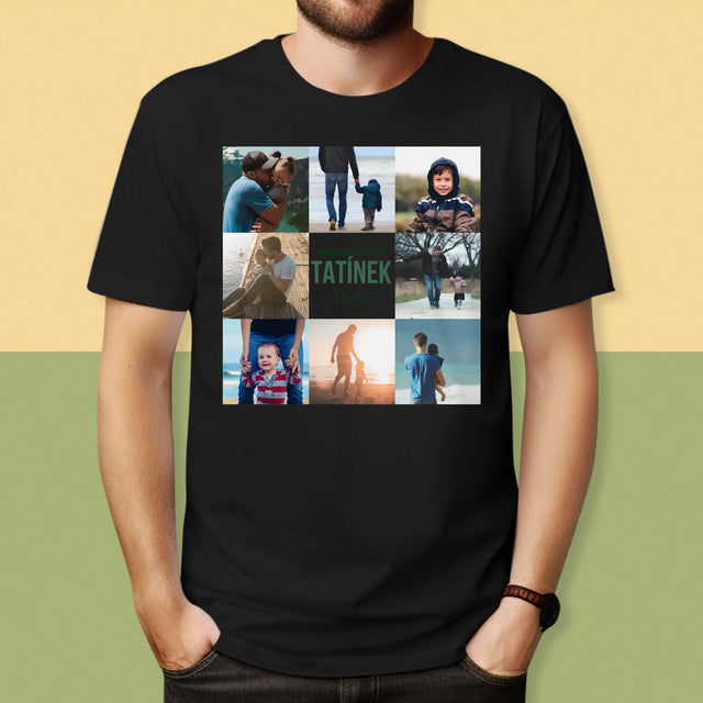 Fotokoláž: Nenahraditelný Tatínek - Pánské Tričko
