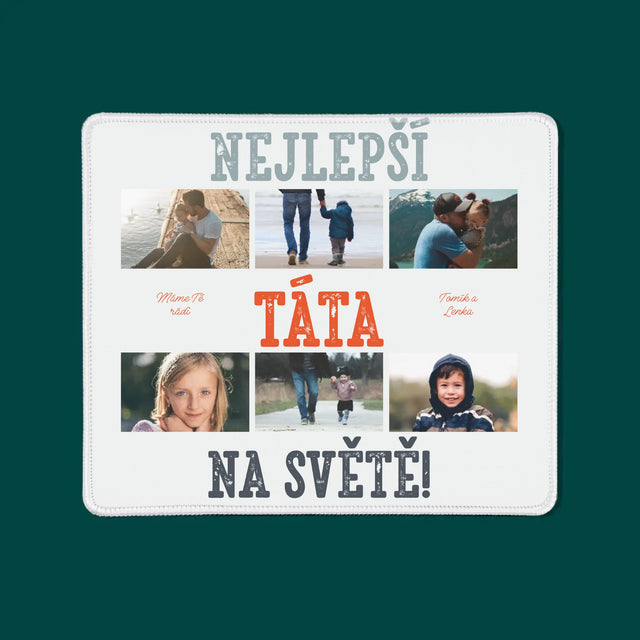 Fotokoláž: Nejlepší Táta Na Světě Snímky - Podložka Pod Myš