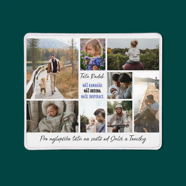 Fotokoláž: Táta Kamarád - Podložka Pod Myš