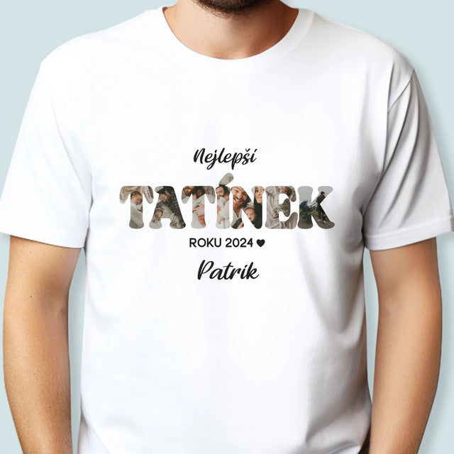Slovo Z Fotek: Nejlepší Tatínek Roku - Pánské Tričko