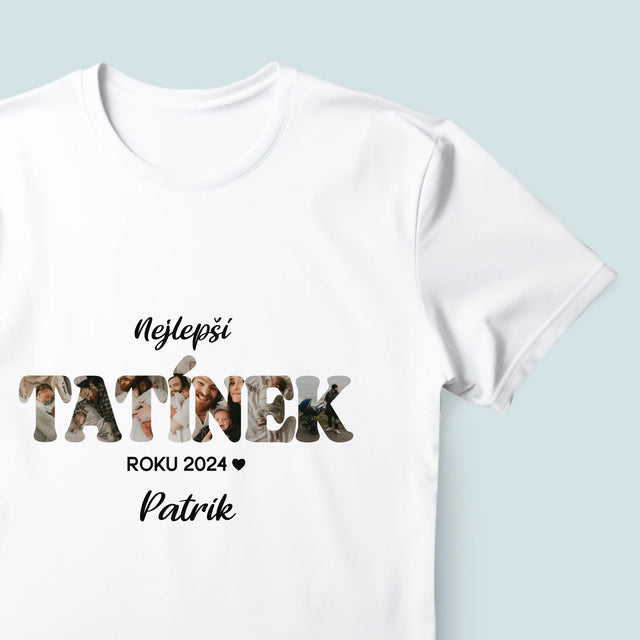 Slovo Z Fotek: Nejlepší Tatínek Roku - Pánské Tričko