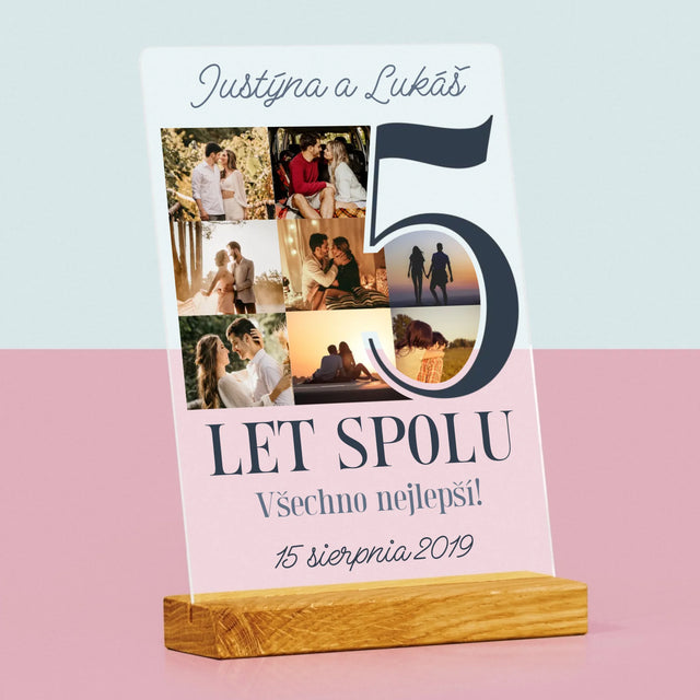 Fotokoláž: 5. Výročí - Tisk Na Akrylovém Skle