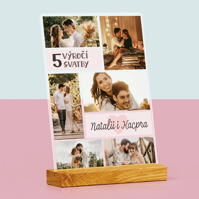 Fotokoláž: 5. Výročí - Tisk Na Akrylovém Skle