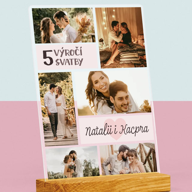 Fotokoláž: 5. Výročí - Tisk Na Akrylovém Skle