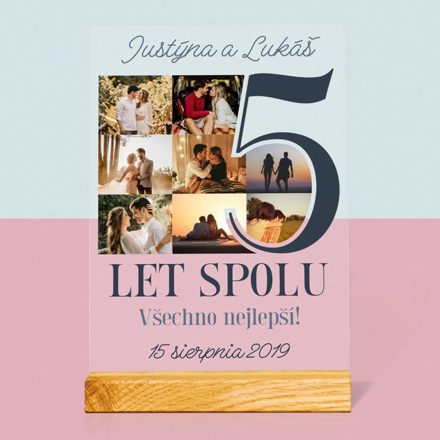 Fotokoláž: 5. Výročí - Tisk Na Akrylovém Skle