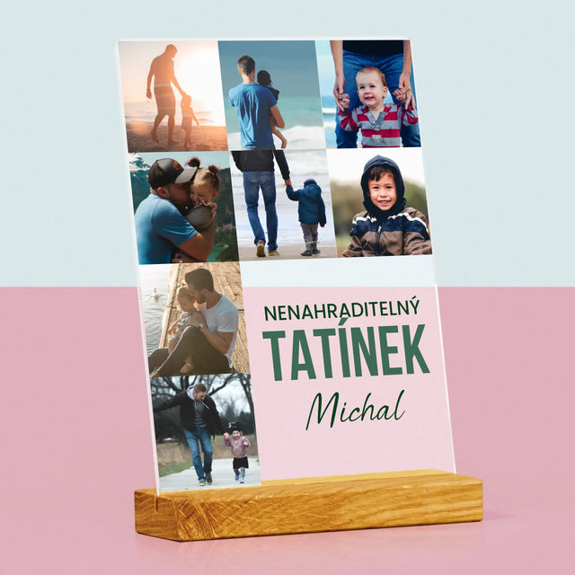 Fotokoláž: Nenahraditelný Tatínek - Tisk Na Akrylovém Skle
