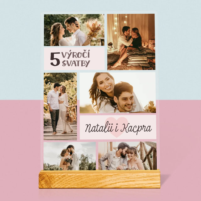 Fotokoláž: 5. Výročí - Tisk Na Akrylovém Skle