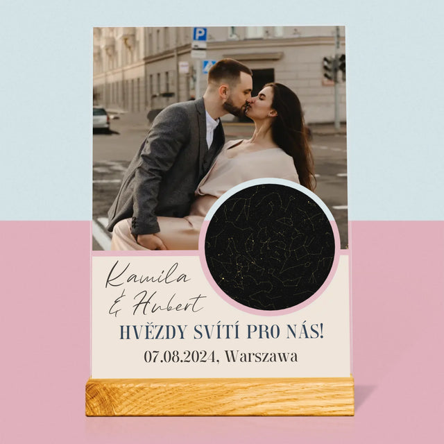 Hvězdná Mapa: Hvězdy Svítí Pro Nás - Tisk Na Akrylovém Skle