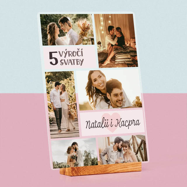 Fotokoláž: 5. Výročí - Tisk Na Akrylovém Skle