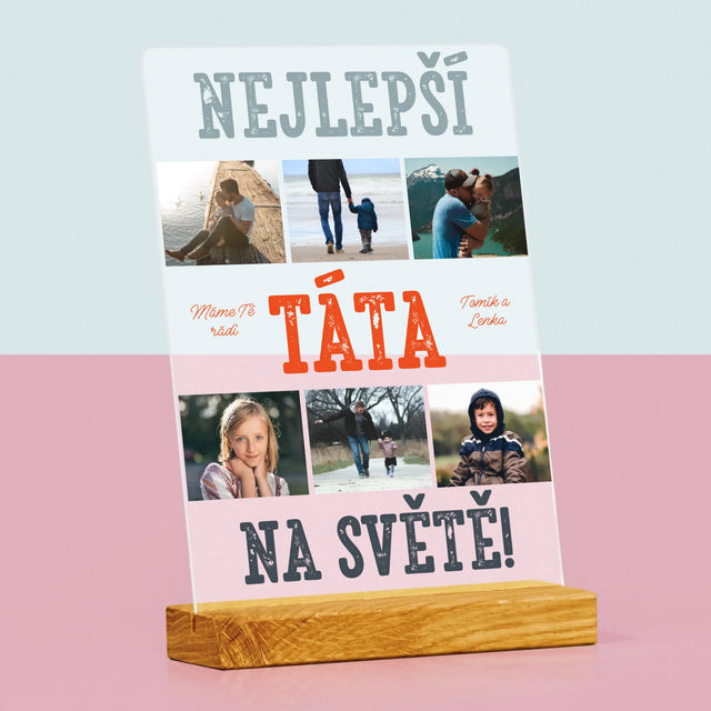 Fotokoláž: Nejlepší Táta Na Světě Snímky - Tisk Na Akrylovém Skle