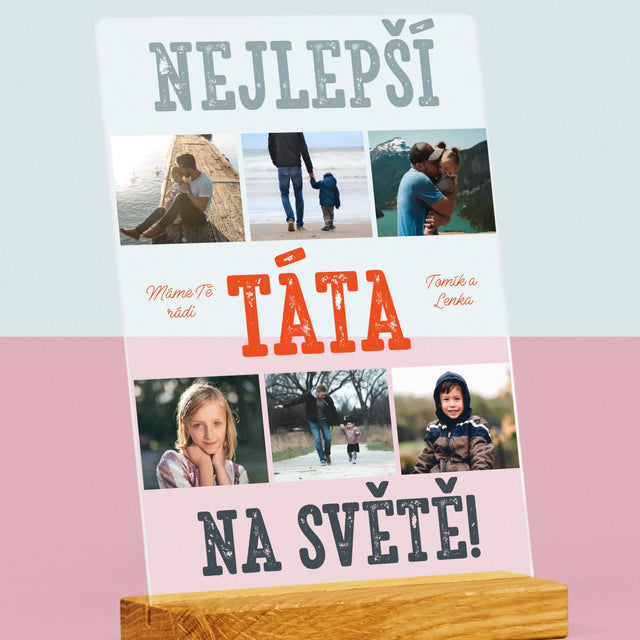 Fotokoláž: Nejlepší Táta Na Světě Snímky - Tisk Na Akrylovém Skle