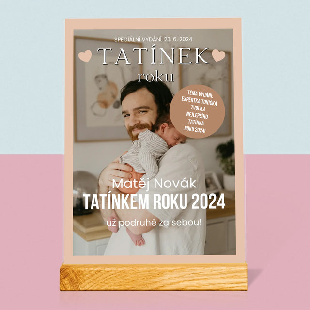 Obálka Časopisu: Tatínek Roku - Tisk Na Akrylovém Skle