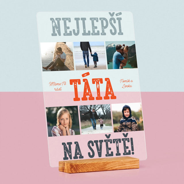 Fotokoláž: Nejlepší Táta Na Světě Snímky - Tisk Na Akrylovém Skle