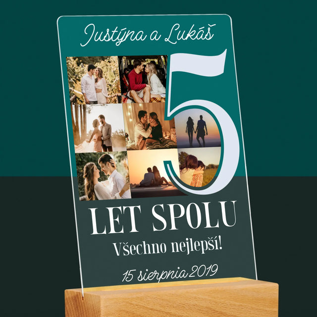 Fotokoláž: 5. Výročí - Tisk Na Akrylovém Skle