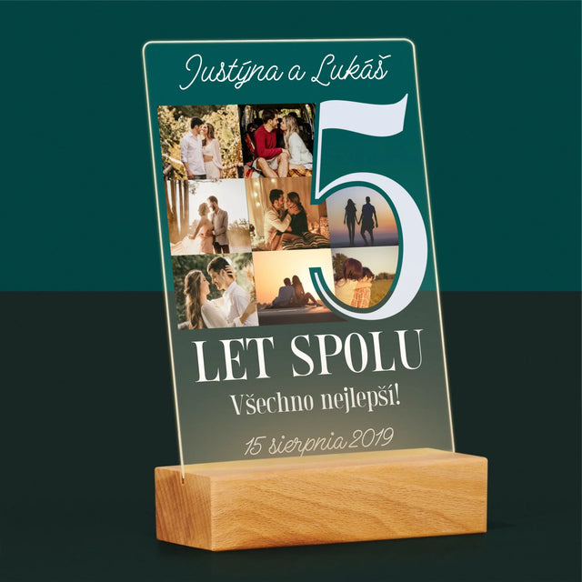 Fotokoláž: 5. Výročí - Tisk Na Akrylovém Skle