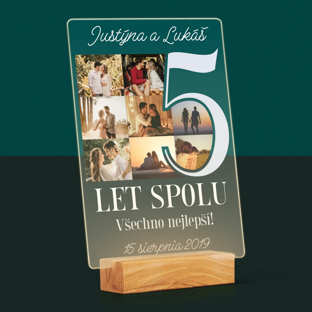 Fotokoláž: 5. Výročí - Tisk Na Akrylovém Skle
