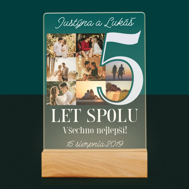 Fotokoláž: 5. Výročí - Tisk Na Akrylovém Skle