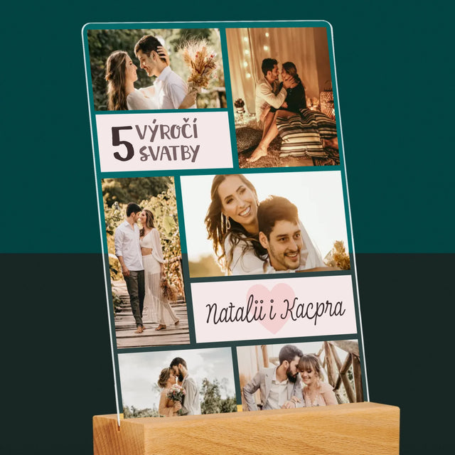 Fotokoláž: 5. Výročí - Tisk Na Akrylovém Skle
