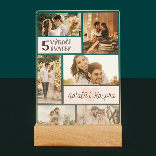 Fotokoláž: 5. Výročí - Tisk Na Akrylovém Skle