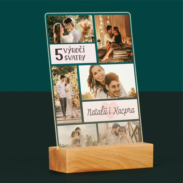 Fotokoláž: 5. Výročí - Tisk Na Akrylovém Skle