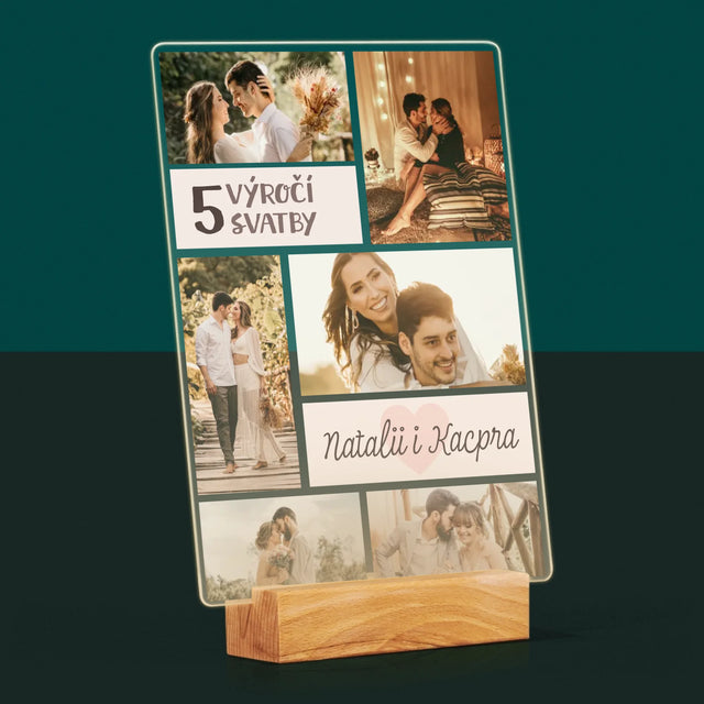 Fotokoláž: 5. Výročí - Tisk Na Akrylovém Skle