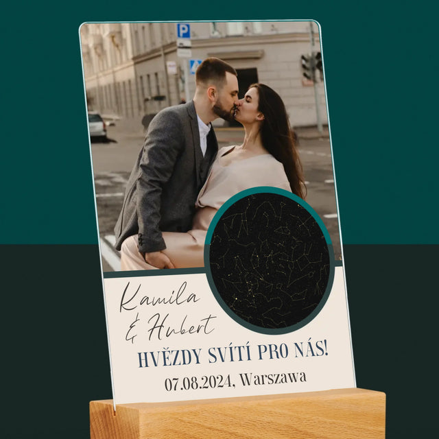 Hvězdná Mapa: Hvězdy Svítí Pro Nás - Tisk Na Akrylovém Skle