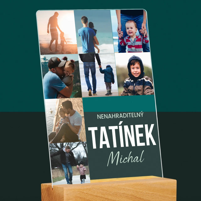 Fotokoláž: Nenahraditelný Tatínek - Tisk Na Akrylovém Skle