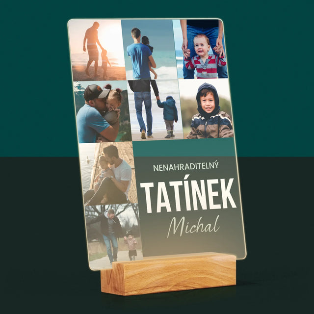 Fotokoláž: Nenahraditelný Tatínek - Tisk Na Akrylovém Skle