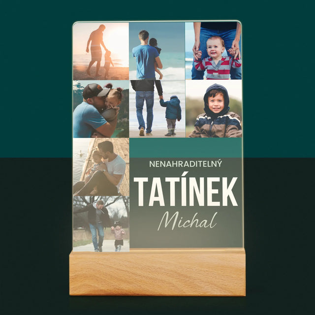 Fotokoláž: Nenahraditelný Tatínek - Tisk Na Akrylovém Skle
