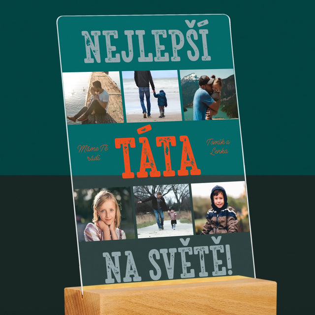 Fotokoláž: Nejlepší Táta Na Světě Snímky - Tisk Na Akrylovém Skle